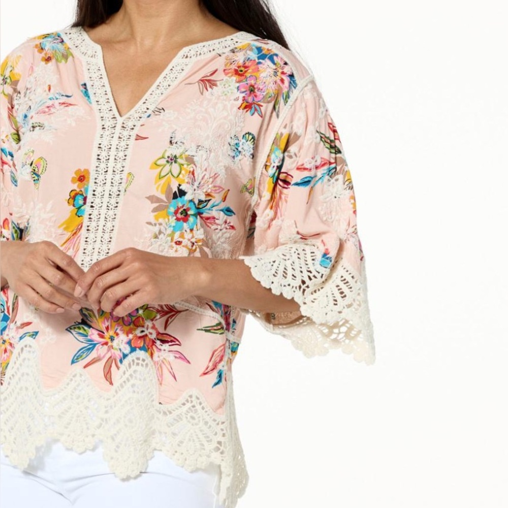 Democracy Crochet Peplum Top size xs - Picture 2 of 7